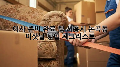 이사 준비 완료 팁: 시흥시 논곡동 이삿날 당일 체크리스트! ✨