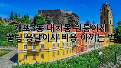 개포3동, 대치동 원룸이사 꿀팁🍯 용달이사 비용 아끼는 법!